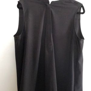 Black sleeveless blouse